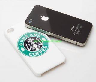 Guns and Coffee Starbucks iPhone 4 Case Gun Apple Protective Cover