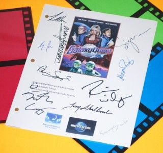 Galaxy Quest Signed Script rpt Tim Allen Sigourney Weaver Alan Rickman