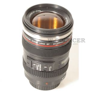 Coffee Mug Camera Lens Canon EF 24 105M F 4 Cup Brown