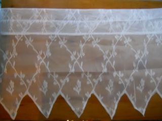 New 56 Window Curtain Valance White Diamond Point Lace