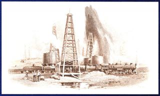 American Bank Note Co Engraving Oil Wells