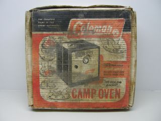   VINTAGE COLLECTIBLE COLEMAN CAMPING GEAR COOK OVEN STOVE TOP TENT