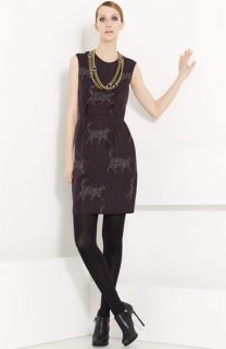 Lanvin Cat & Logo Print Washed Silk Dress