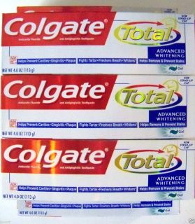 Lot 8 Colgate Total Advanced Whitening Toothpaste Gel 4 Oz