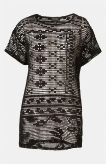 Topshop Magnified Doily Lace Tee