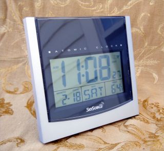 SkyScan Digital Atomic Clock Model 86742 Indoor Temperature Wall or