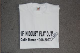 If in Doubt Flat Out Colin McRae Tee Shirt White XL