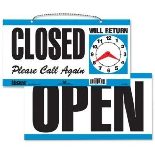 Open Closed Will Return Clock Sign 6 x 11 5 Chain Window Store New