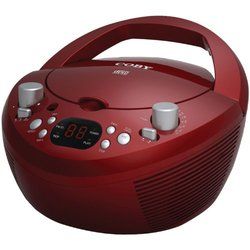 Coby CXCD251 Portable CD Player with AM/FM Radio Red (p/n CXCD251RED)