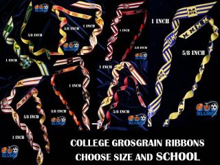 College Grosgrain Ribbon Collegiate Ribbon All Schools 3 Yards per