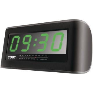 NEW Coby CRA108BLK Digital AM/FM Jumbo Alarm Clock Radio   Black