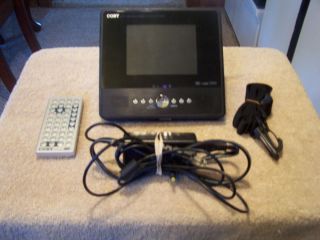 Coby Portable 5 DVD Player w Charger Strap Remote Case Non Working