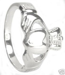 These Claddagh rings are made from solid sterling silver and are