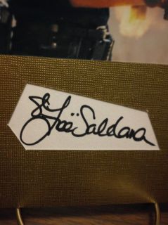 Zoe Saldana Autograph Colombiana Hot Display Signed Signature COA