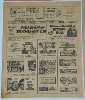Colfax Movie Theatre 1955 1956 Advertising Flyer w Photographs
