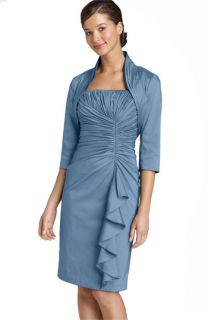 Adrianna Papell Ruched Dress with Bolero Jacket (Petite)