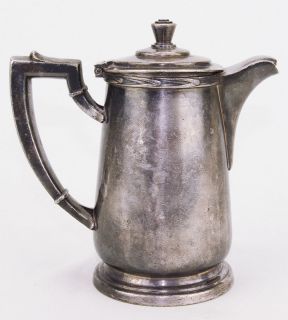 Vintage Creamer Coffee Pot International Silver Soldered Meier Frank