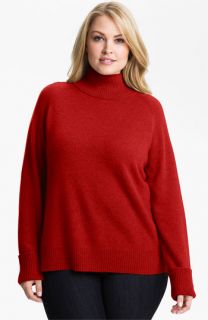 Halogen® Mock Neck Cashmere Sweater (Plus)