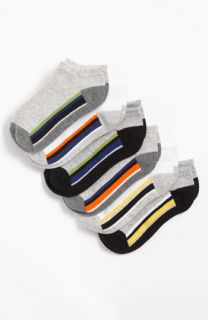  Athletic Stripe Ankle Socks (6 Pack) (Toddler, Little Boys & Big Boys)