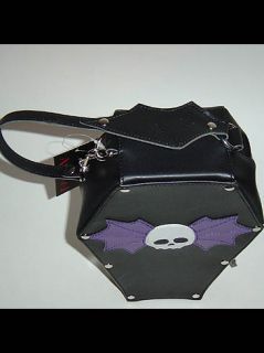 Gothic Punk Coffin Vampire Bat Skull Bag Addicted Purse