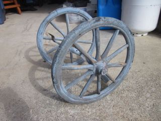 Antique Wood Spoke Wheel Set from Antique Toy Wagon Wheels