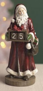 Classic Santa Christmas Countdown Advent Calendar Figurine