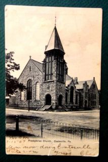 1906 Antique Coatesville PA Photo PC Presbyterian Church Belle