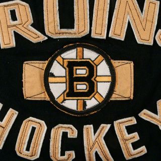 Boston Bruins Black Old Time Hockey Brent Crew Neck Sweatshirt