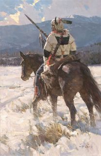 Liang CAMP SENTRY, Native American, Piegan, Montana, giclee
