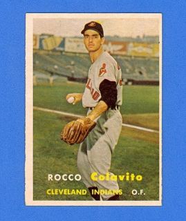 Rocky Colavito 1957 Topps 212 RC No CREASES Outstanding