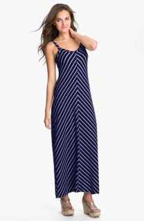 Allen Allen Stripe Knit Maxi Dress (Petite)