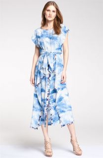 Rebecca Taylor Twin Print Silk Cascade Dress