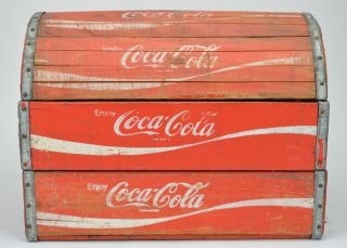Vintage Coca Cola Wooden Chest Enjoy Coke Collectible Advertising