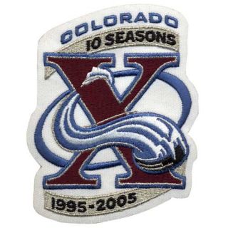 Colorado Avalanche 10th Anniversary Jersey Patch 2005