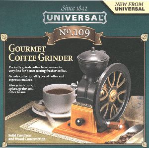 cast iron coffee grinder mill hand crank nib