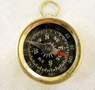 Fancy Brass Keychain Compass Pocket Direction Compass Collectible Item