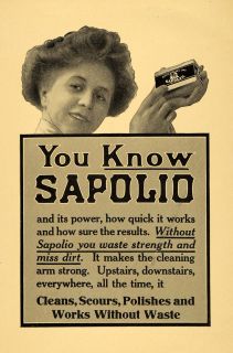  Sapolio Soap Household Cleaning Products Scour   ORIGINAL ADVERTISING