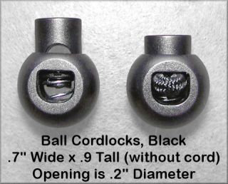 Cordlocks Cord Toggles Round Ball Style 25 PC Pkg B