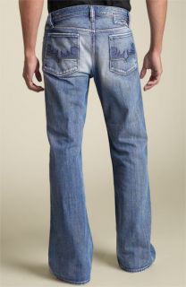 DIESEL® ZAF 70Z Slim Fit Flared Leg Jeans (White Sand Flame Wash)