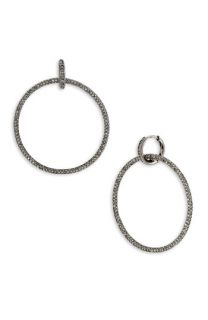 Nadri Oversized Pavé Forward Hoop Earrings