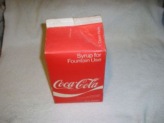 Coca Cola Gallon Syrup Cardboard Container