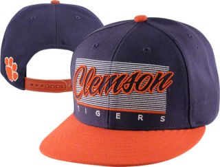 Clemson Tigers 47 Brand Kelvin Adjustable Snapback Flat Brim Hat