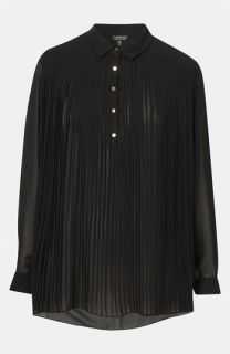 Topshop Pleated Swing Shirt