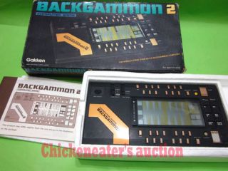 GAKKEN BACKGAMMON 2 ELECTRONIC HANDHELD GAME *BOXED* COMPUTER GAME