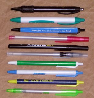 10 New BIC Wide Body Round Tri Clic Stic Grip Black Ink Ballpoint Pens