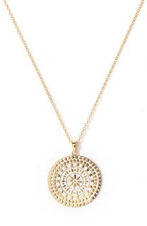Anna Beck Two Tone Round Pendant Necklace