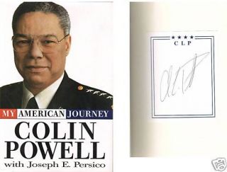 Colin Powell Signed Book My American Journey New
