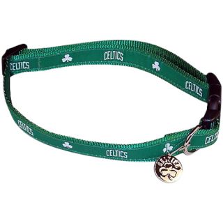 Boston Celtics Ribbon Pet Collar With I.D. Tag   Kelly Green