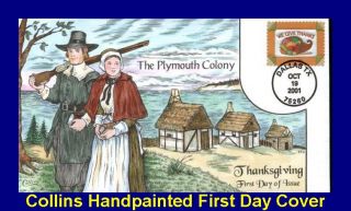 Collins Hand Painted 3546 Thanksgiving Plymouth Colony