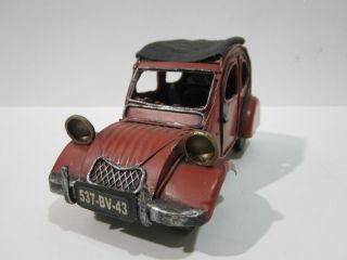 Vintage Handmade Tin Metal Art Model Car Collectible Vehicles